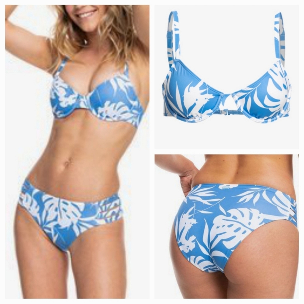 2 piece set Roxy Love The Muse Underwired Bikini Top & The Rocker Bikini Bottom